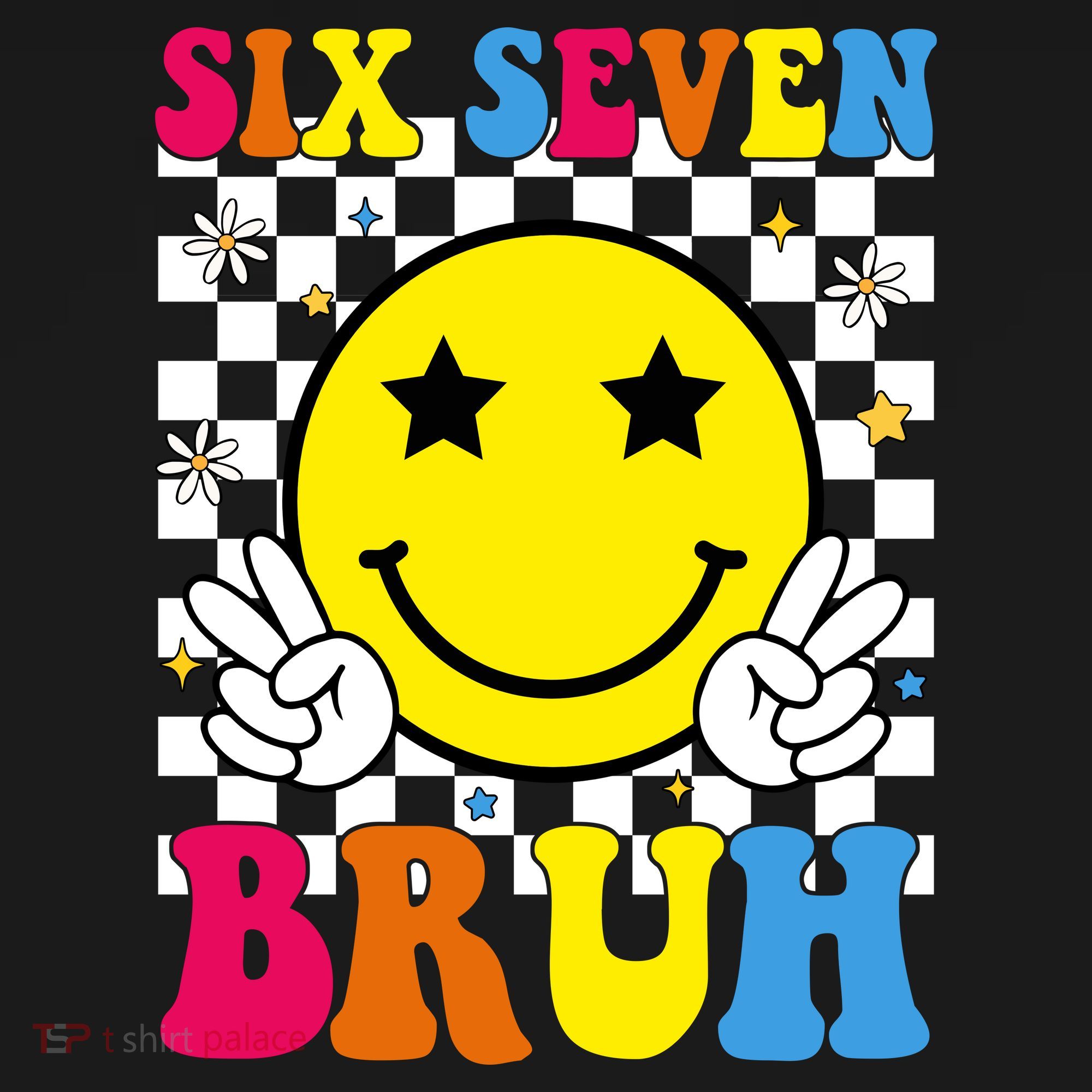 67 Meme Gen Alpha Slang 6-7 Six Seven Bruh Smile Face Women's Hoodie