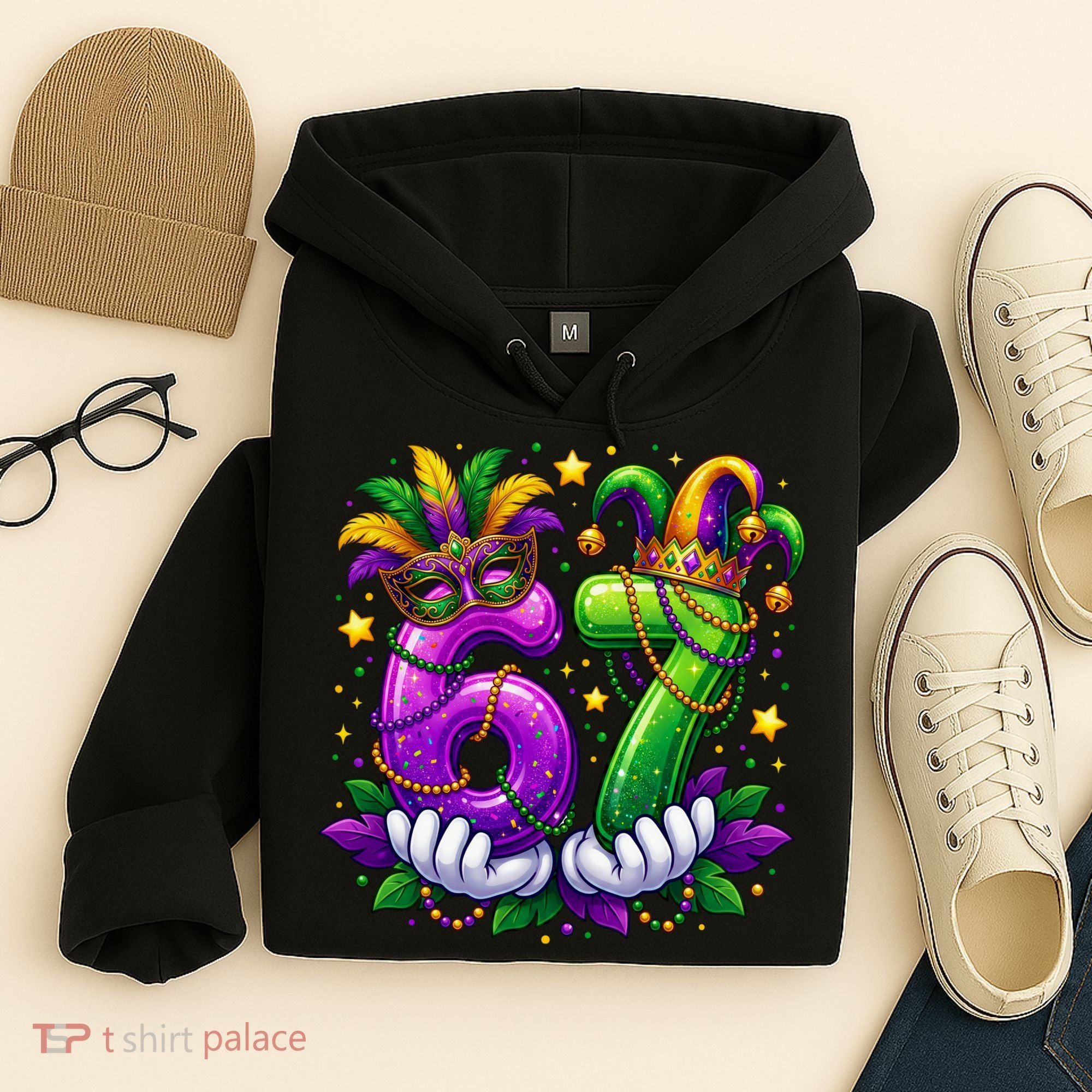 67 Mardi Gras Party 6-7 Meme Six Seven Hoodie