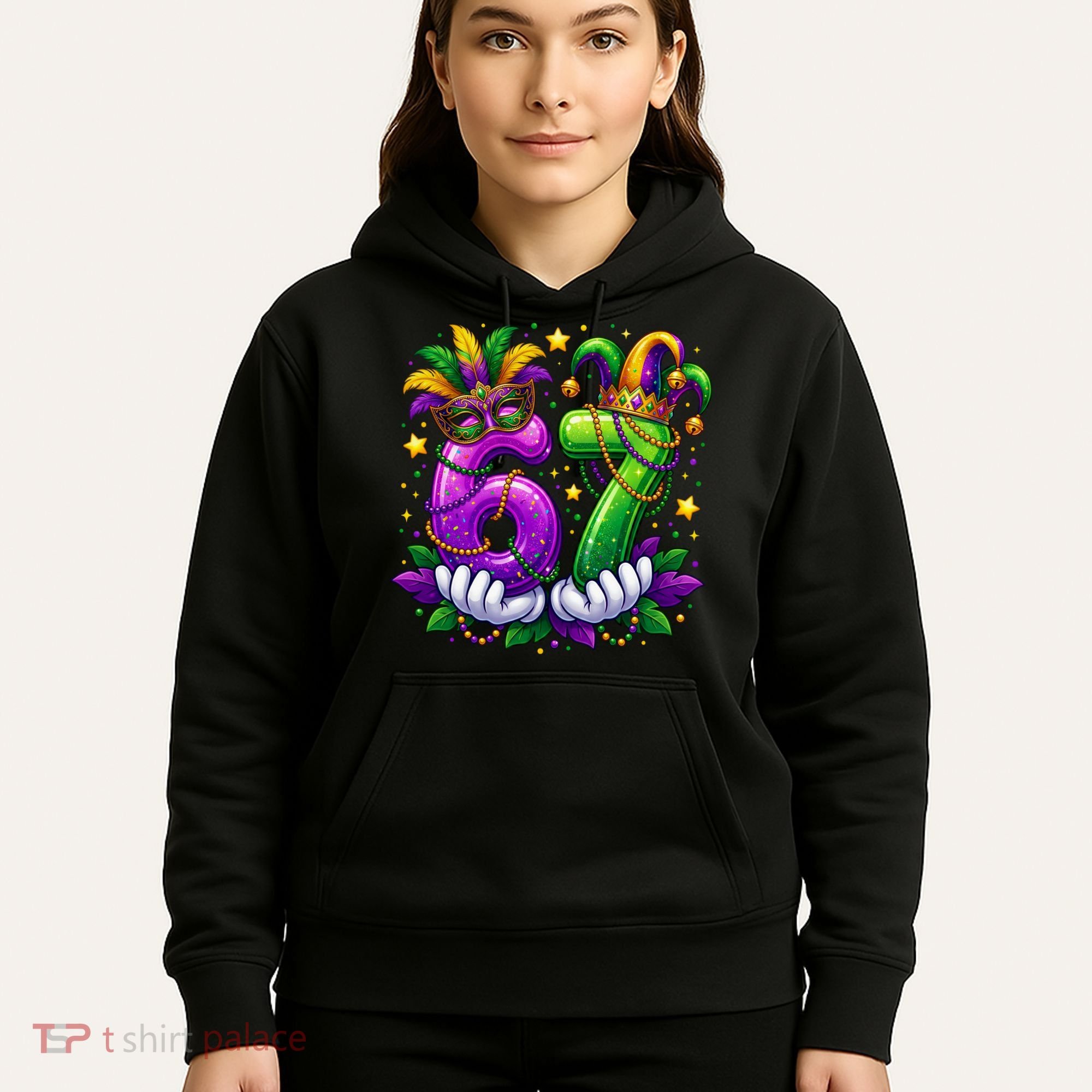 67 Mardi Gras Party 6-7 Meme Six Seven Hoodie