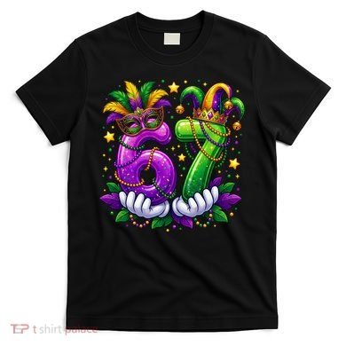 67 Mardi Gras Party 6-7 Meme Six Seven T-Shirt