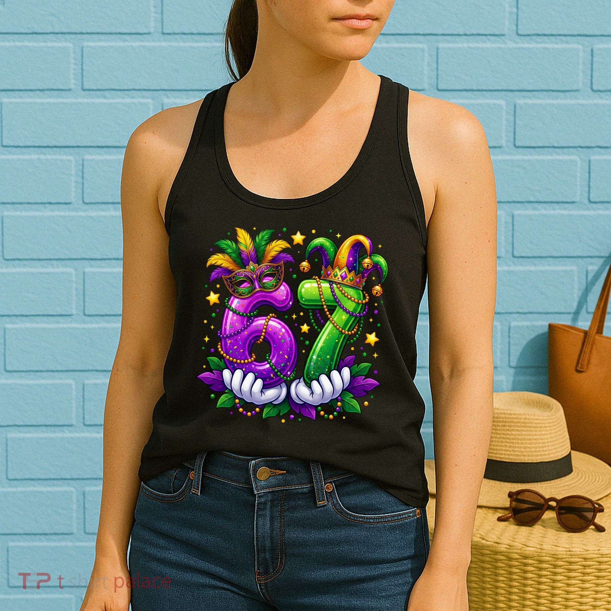 67 Mardi Gras Party 6-7 Meme Six Seven Women's Tank Top