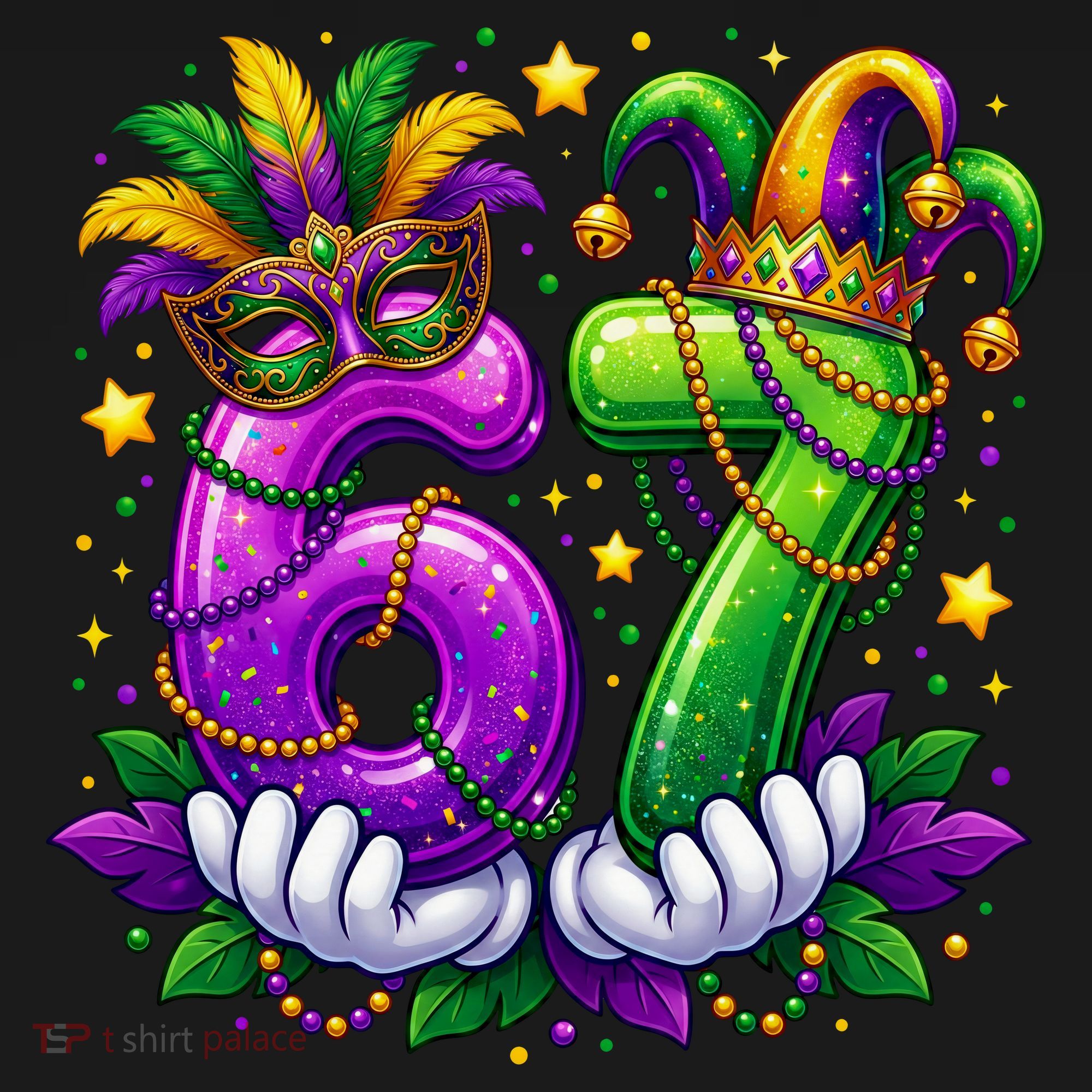 67 Mardi Gras Party 6-7 Meme Six Seven Women's Tank Top