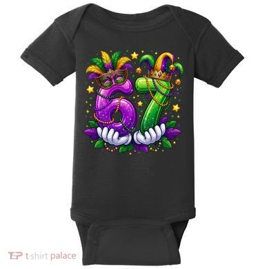 67 Mardi Gras Party 6-7 Meme Six Seven Baby Bodysuit