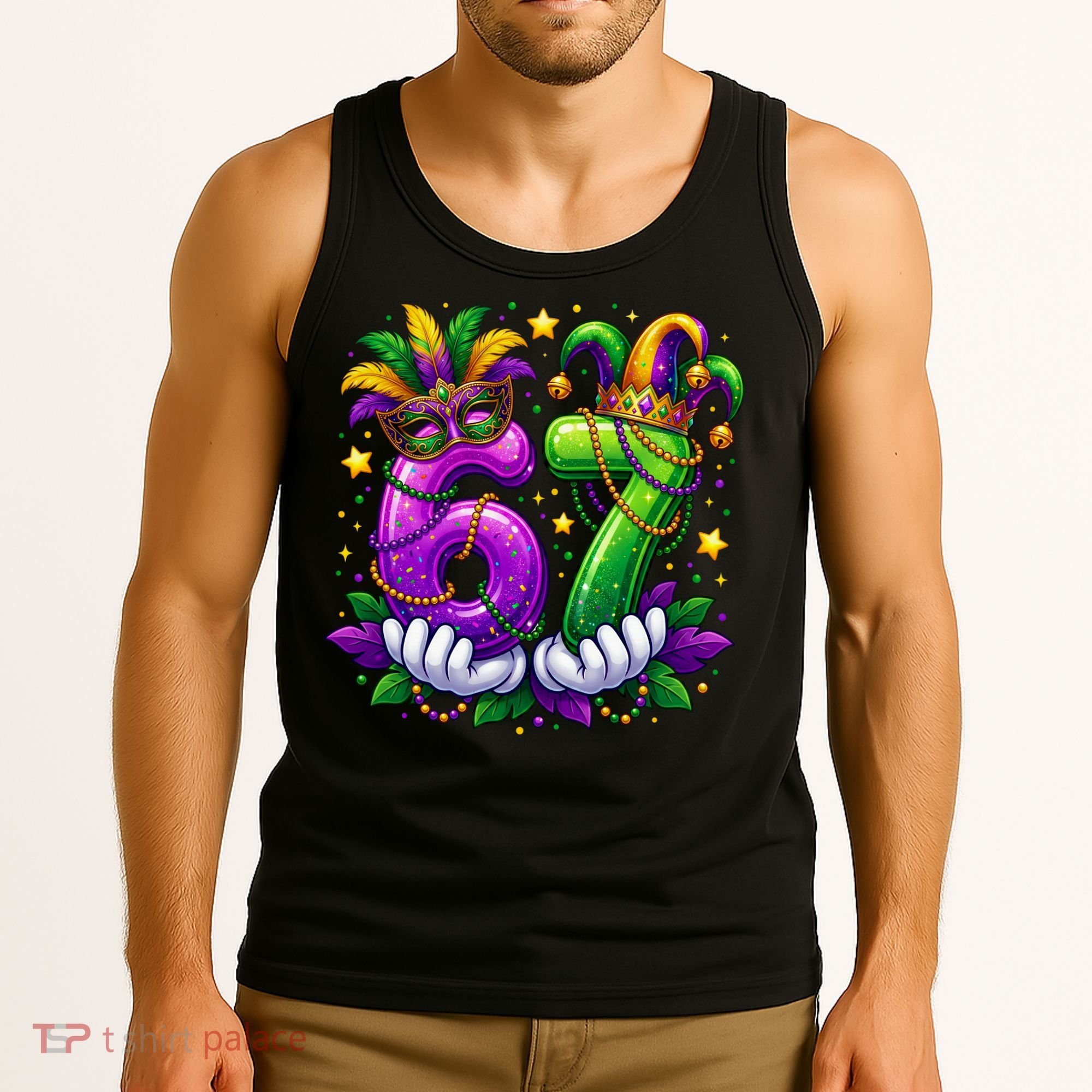 67 Mardi Gras Party 6-7 Meme Six Seven Tank Top