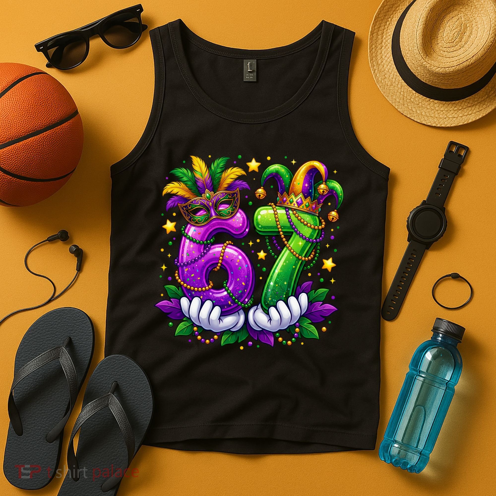 67 Mardi Gras Party 6-7 Meme Six Seven Tank Top