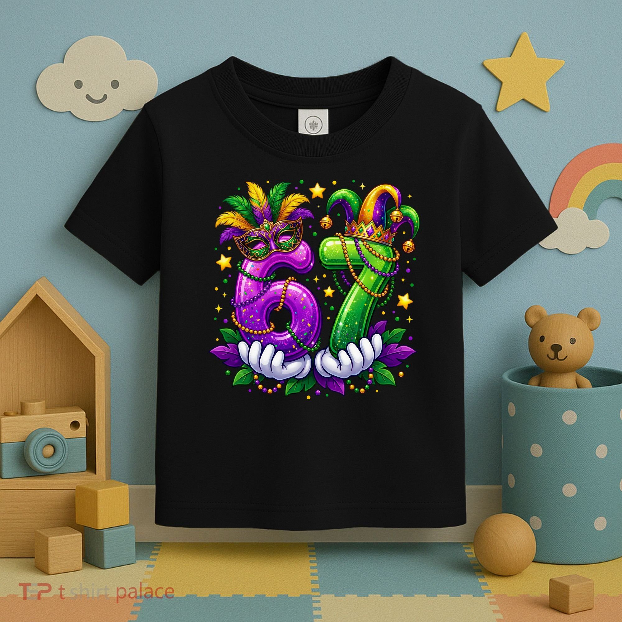 67 Mardi Gras Party 6-7 Meme Six Seven Toddler T-Shirt