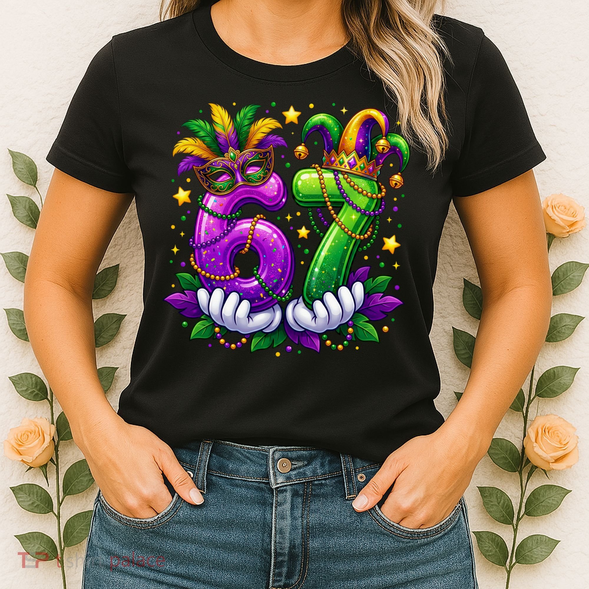 67 Mardi Gras Party 6-7 Meme Six Seven Women's T-Shirt
