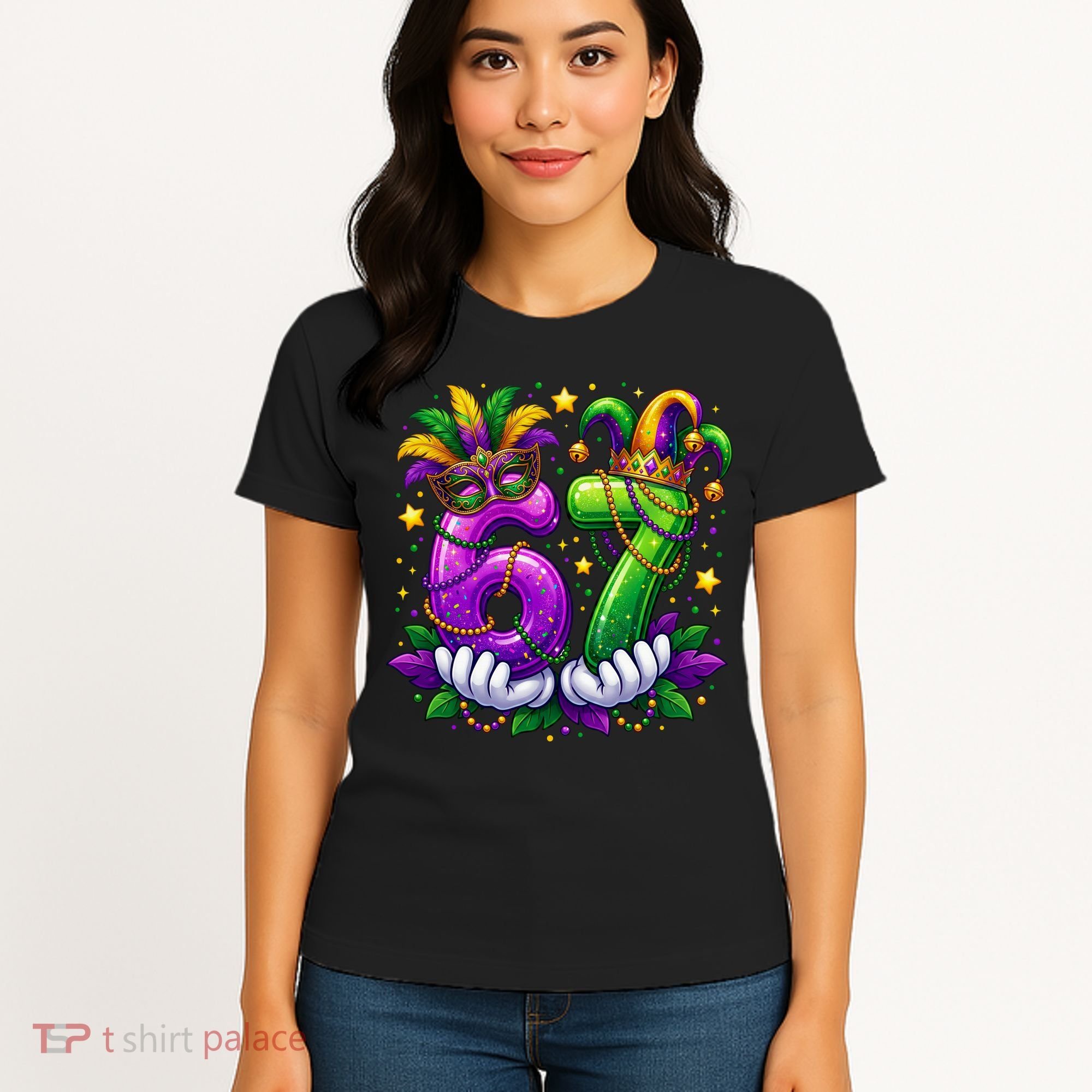 67 Mardi Gras Party 6-7 Meme Six Seven Women's T-Shirt
