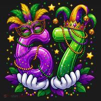 67 Mardi Gras Party 6-7 Meme Six Seven Kids Sweatshirt thumb 2