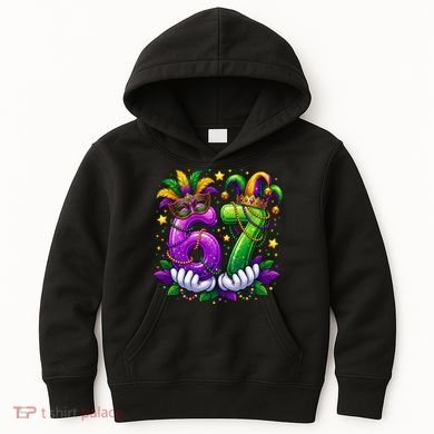 67 Mardi Gras Party 6-7 Meme Six Seven Kids Hoodie