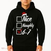 6-7 Meme Nice Naughty 67 Christmas Brain Rot Hoodie thumb 2