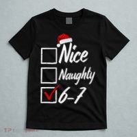 6-7 Meme Nice Naughty 67 Christmas Brain Rot T-Shirt thumb 5