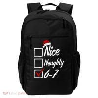 6-7 Meme Nice Naughty 67 Christmas Brain Rot Backpack thumb 0