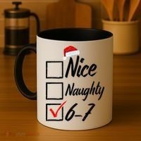 6-7 Meme Nice Naughty 67 Christmas Brain Rot Coffee Mug thumb 4