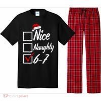 6-7 Meme Nice Naughty 67 Christmas Brain Rot Pajama Set thumb 0