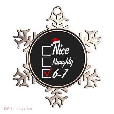6-7 Meme Nice Naughty 67 Christmas Brain Rot Ornament