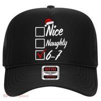 6-7 Meme Nice Naughty 67 Christmas Brain Rot Hat thumb 0