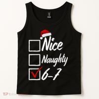 6-7 Meme Nice Naughty 67 Christmas Brain Rot Tank Top thumb 2
