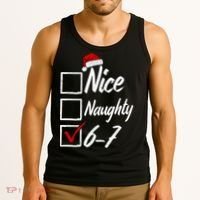 6-7 Meme Nice Naughty 67 Christmas Brain Rot Tank Top thumb 3