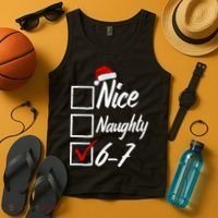 6-7 Meme Nice Naughty 67 Christmas Brain Rot Tank Top thumb 4