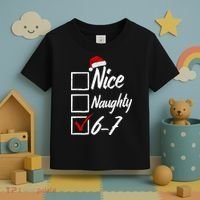 6-7 Meme Nice Naughty 67 Christmas Brain Rot Toddler T-Shirt thumb 3