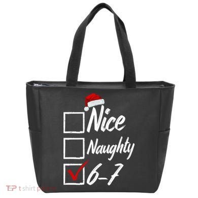 6-7 Meme Nice Naughty 67 Christmas Brain Rot Tote Bag