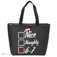 6-7 Meme Nice Naughty 67 Christmas Brain Rot Tote Bag thumb 0