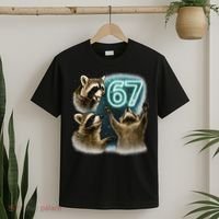 67 Meme Racoon Howling At The Moon 6-7 T-Shirt thumb 2