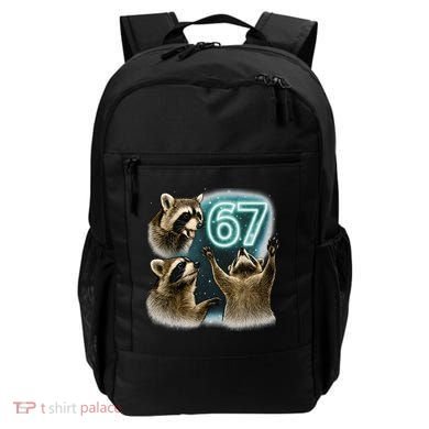 67 Meme Racoon Howling At The Moon 6-7 Backpack