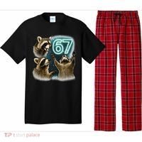 67 Meme Racoon Howling At The Moon 6-7 Pajama Set thumb 0