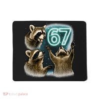 67 Meme Racoon Howling At The Moon 6-7 Mousepad thumb 0
