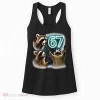 67 Meme Racoon Howling At The Moon 6-7 Women's Tank Top thumb 0