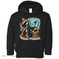 67 Meme Racoon Howling At The Moon 6-7 Toddler Hoodie thumb 0