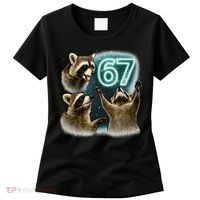 67 Meme Racoon Howling At The Moon 6-7 Women's T-Shirt thumb 0