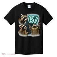 67 Meme Racoon Howling At The Moon 6-7 Kids T-Shirt thumb 0