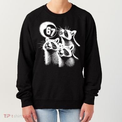 67 Meme Racoon Howling At The Moon 6-7 Women's Sweatshirt