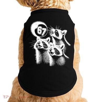 67 Meme Racoon Howling At The Moon 6-7 Doggie Tank
