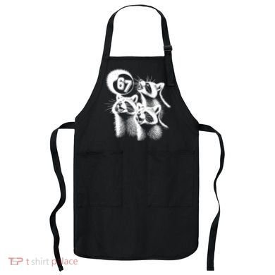 67 Meme Racoon Howling At The Moon 6-7 Apron