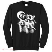 67 Meme Racoon Howling At The Moon 6-7 Sweatshirt thumb 0