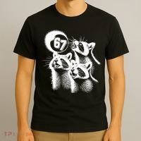 67 Meme Racoon Howling At The Moon 6-7 T-Shirt thumb 3