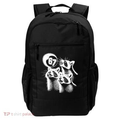 67 Meme Racoon Howling At The Moon 6-7 Backpack