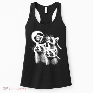 67 Meme Racoon Howling At The Moon 6-7 Women's Tank Top