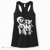 67 Meme Racoon Howling At The Moon 6-7 Women's Tank Top thumb 0