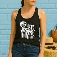 67 Meme Racoon Howling At The Moon 6-7 Women's Tank Top thumb 2