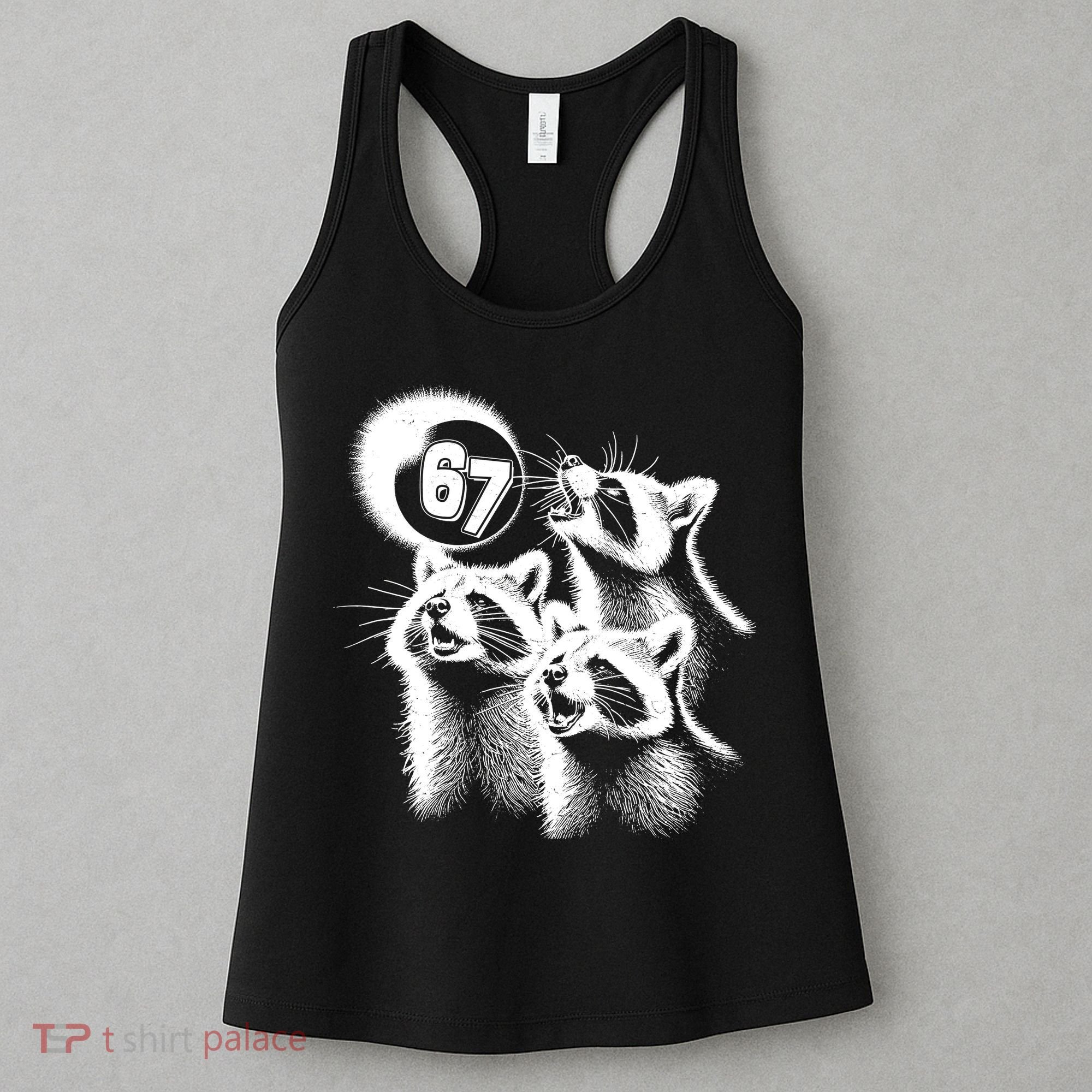 67 Meme Racoon Howling At The Moon 6-7 Women's Tank Top