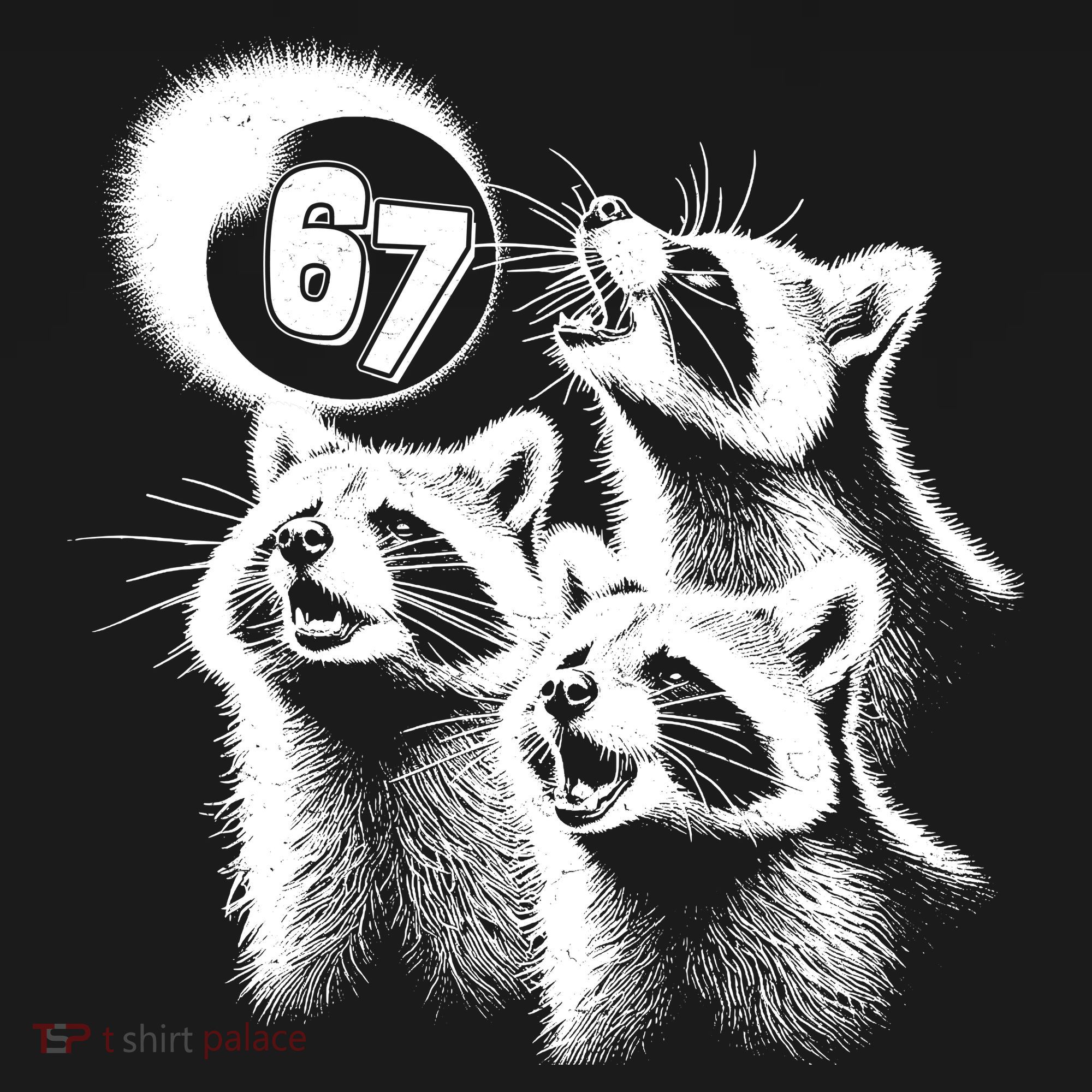 67 Meme Racoon Howling At The Moon 6-7 Baby Bodysuit