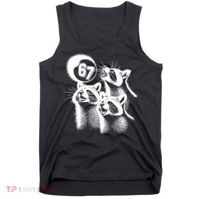 67 Meme Racoon Howling At The Moon 6-7 Tank Top