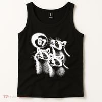 67 Meme Racoon Howling At The Moon 6-7 Tank Top thumb 2