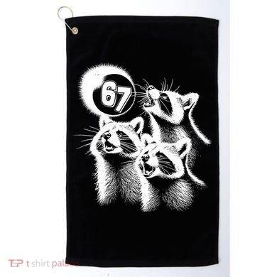 67 Meme Racoon Howling At The Moon 6-7 Golf Towel