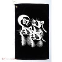 67 Meme Racoon Howling At The Moon 6-7 Golf Towel thumb 0